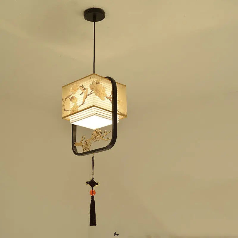 New Chinese Flower-and-bird Chandelier With Single Head - ElectroAccessories