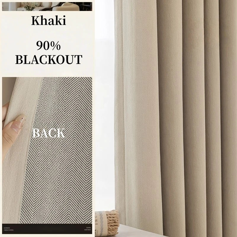 Chenille Blackout Curtains – Custom Size Thick Window Curtain