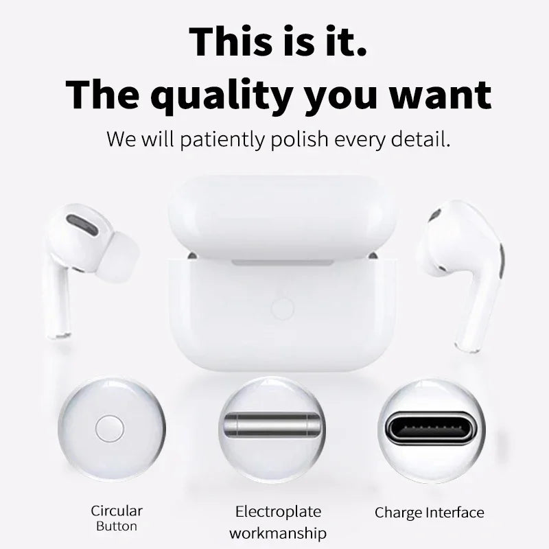 AirPods Bluetooth 5.3 Earbuds with Charging Case