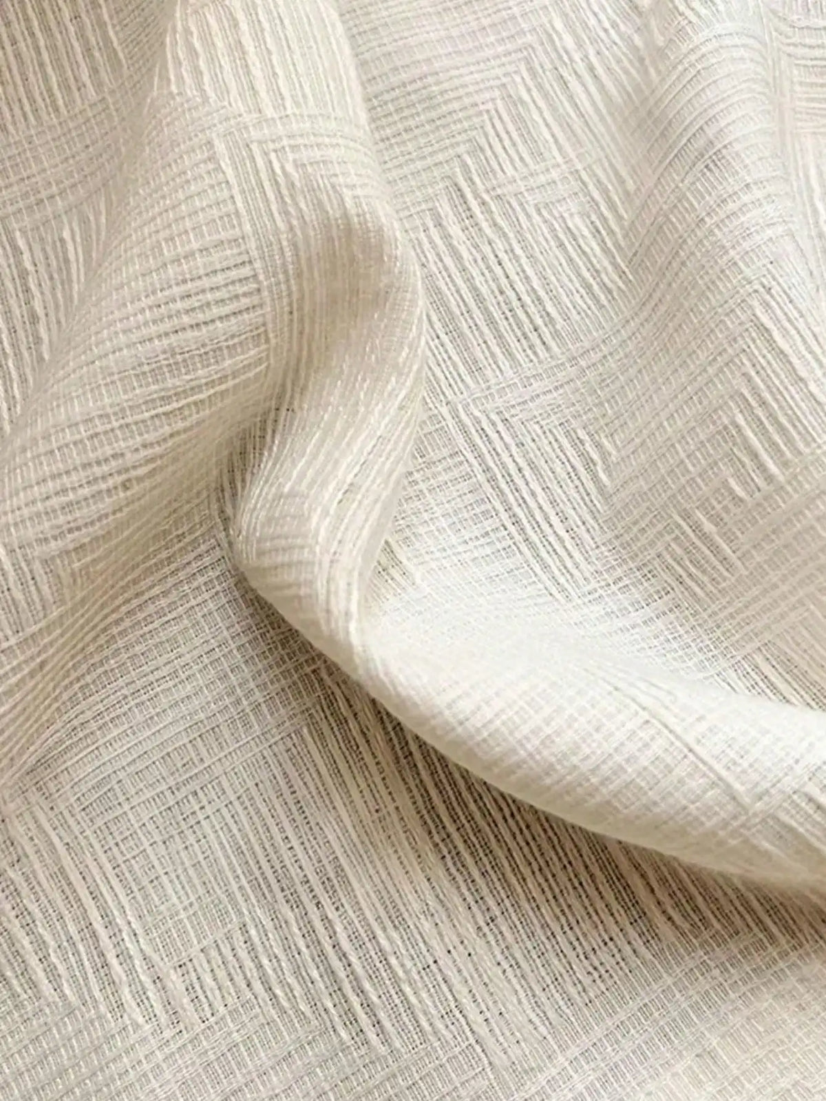 1Pc Vintage Inspired Geometric Pattern Translucent Non-Light Blocking Curtain Sheer for Living Room Bedroom