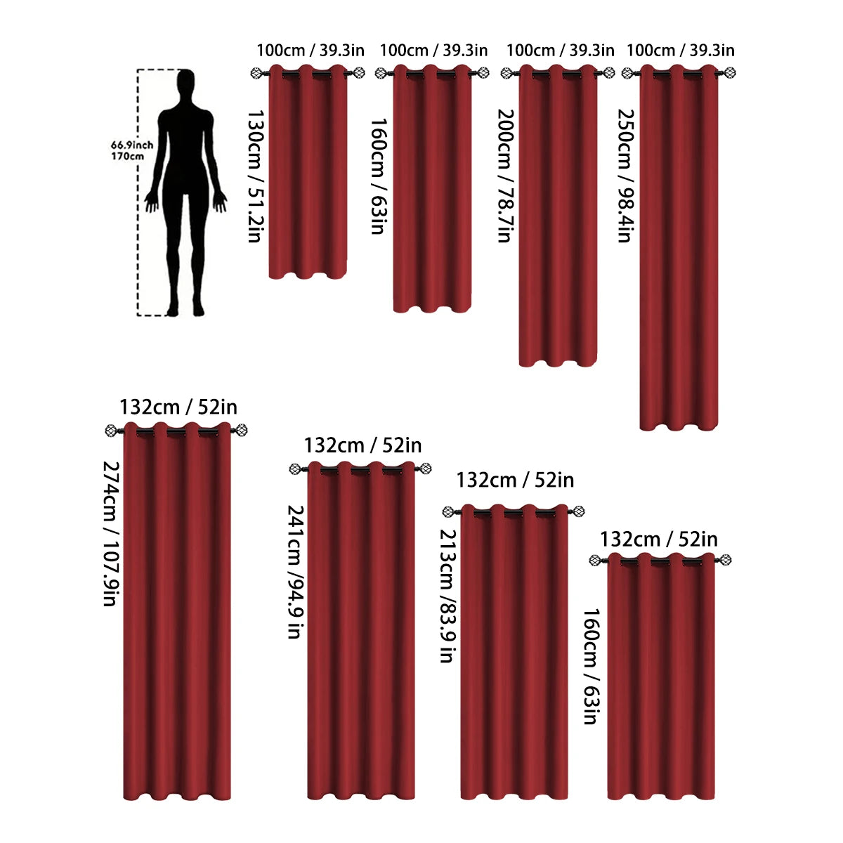 Blackout Curtains – 2 Panels for Bedroom & Living Room