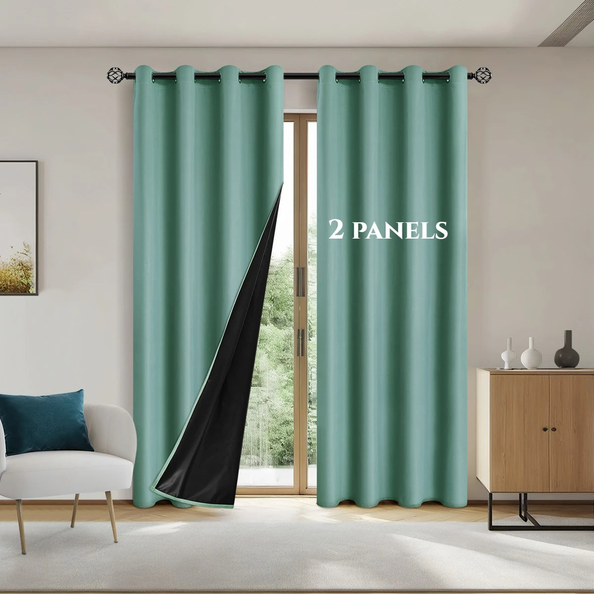 Blackout Curtains – 2 Panels for Bedroom & Living Room