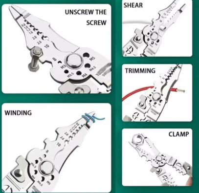 Multifunctional Wire Stripper and Crimping Pliers