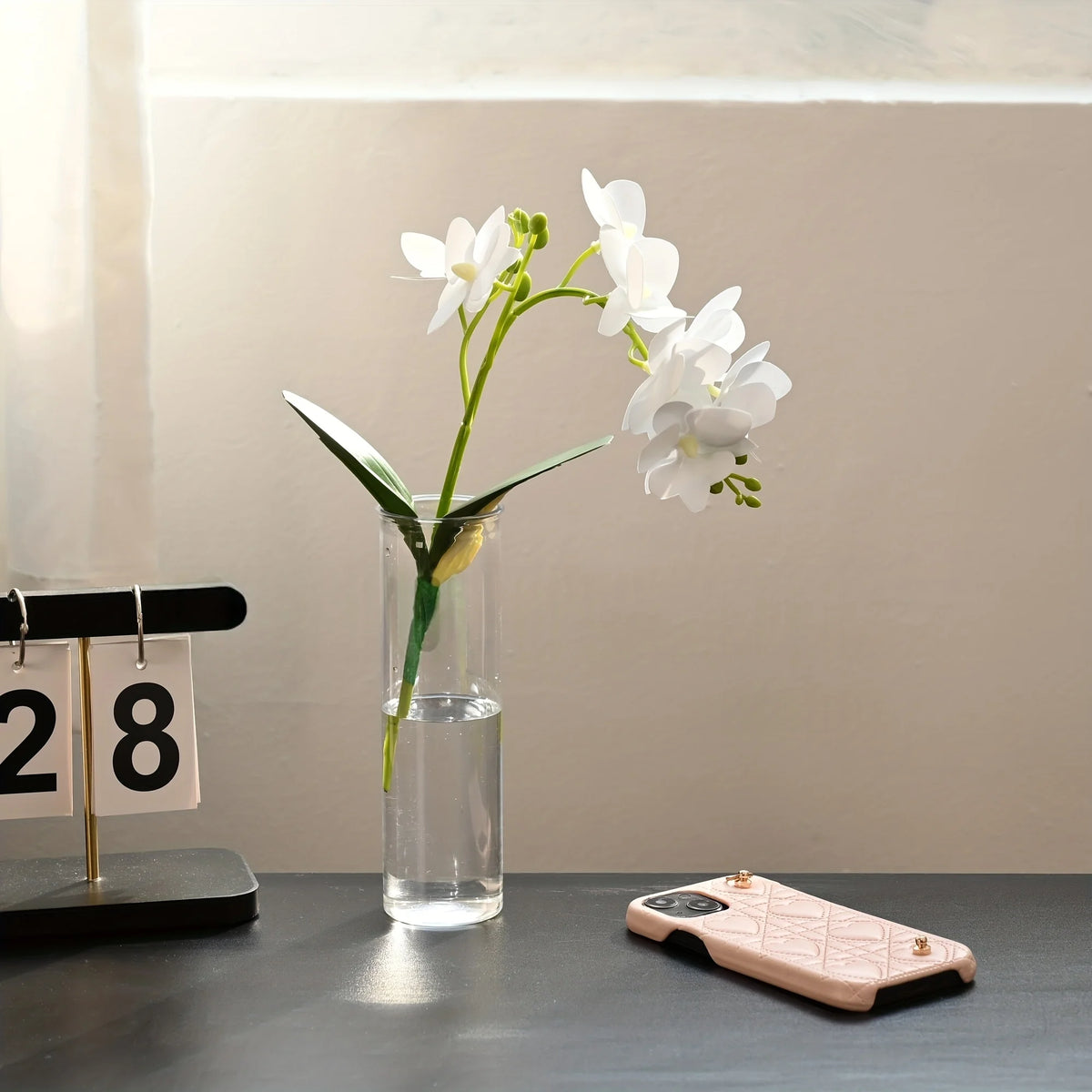 15/20 Plastic Cylindrical Vases, High Transparency Vase Set, Suitable for Simple desktop Flower Arrangement Decoration