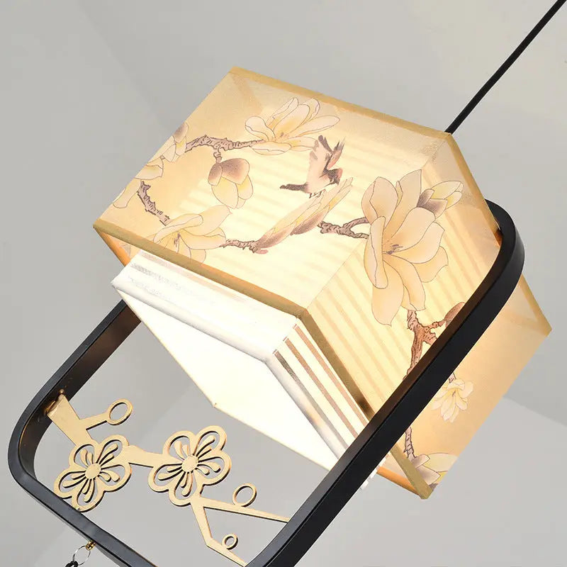 New Chinese Flower-and-bird Chandelier With Single Head - ElectroAccessories